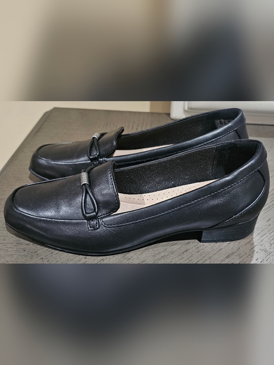 Clarks Shoes - Classic Black Leather Loafers